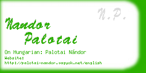 nandor palotai business card